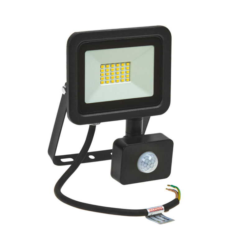 Kos LED floodlight 20W zwart sensor