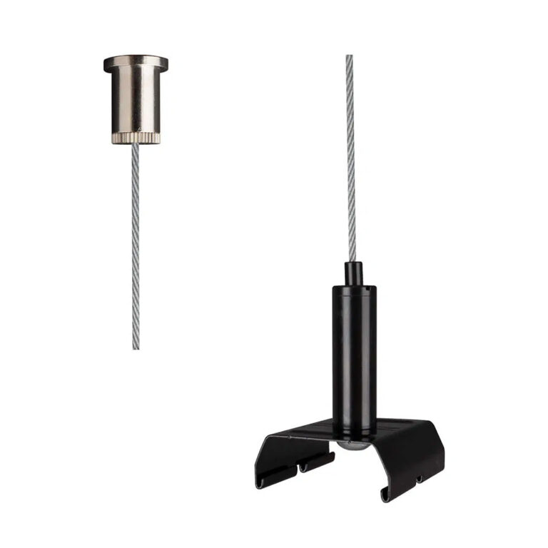 Pendelset XTS/XTSC 3000mm zwart + plafondknop zilver